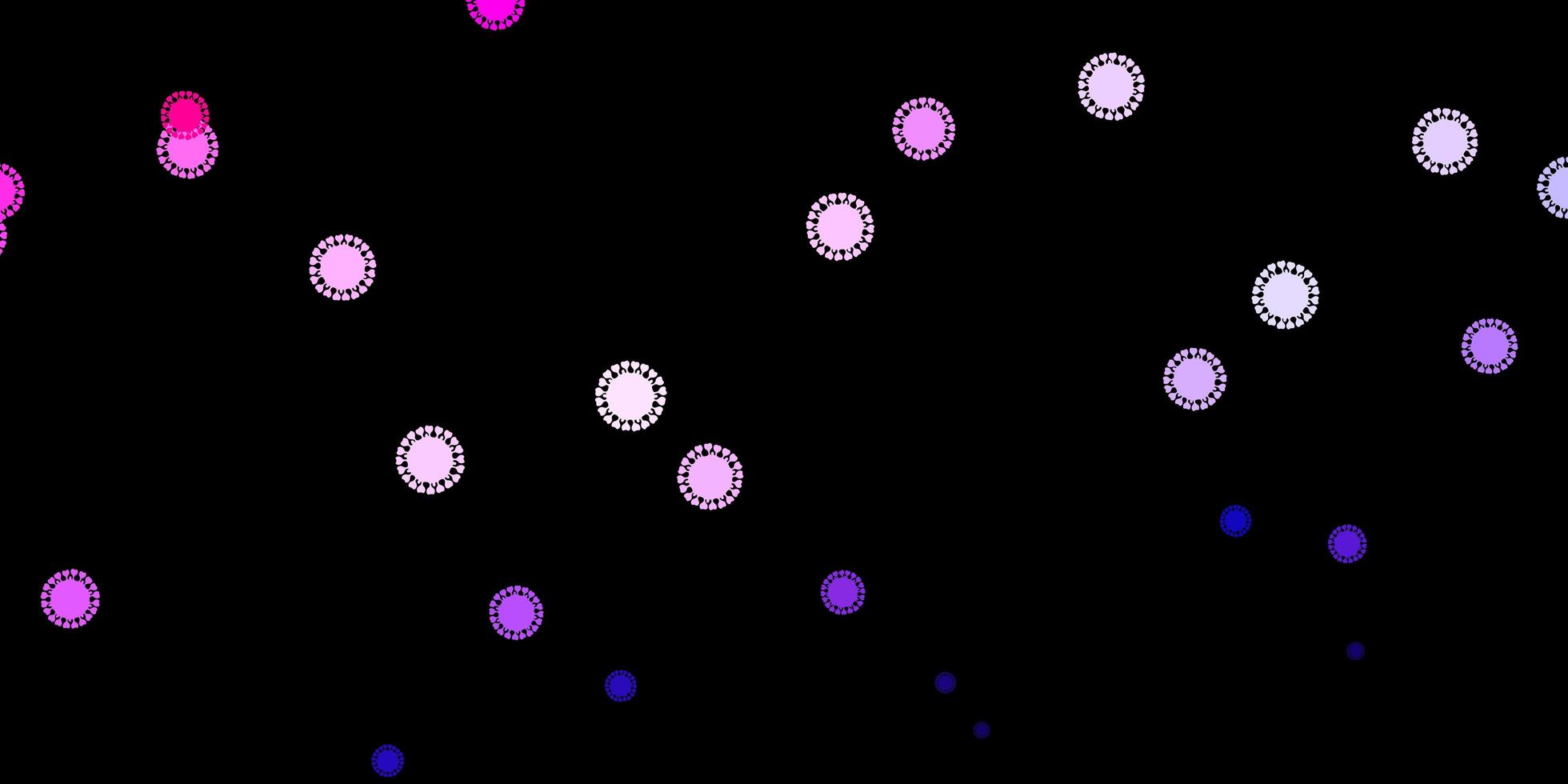 modello vettoriale rosa viola scuro con segni di influenza