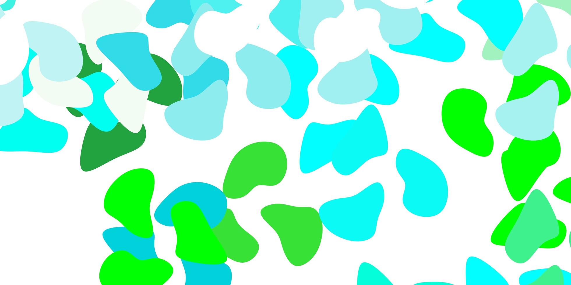 sfondo vettoriale azzurro verde con forme casuali