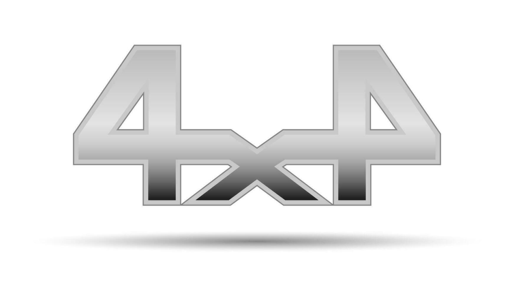 4x4 acciaio metallo via strada logo vettore