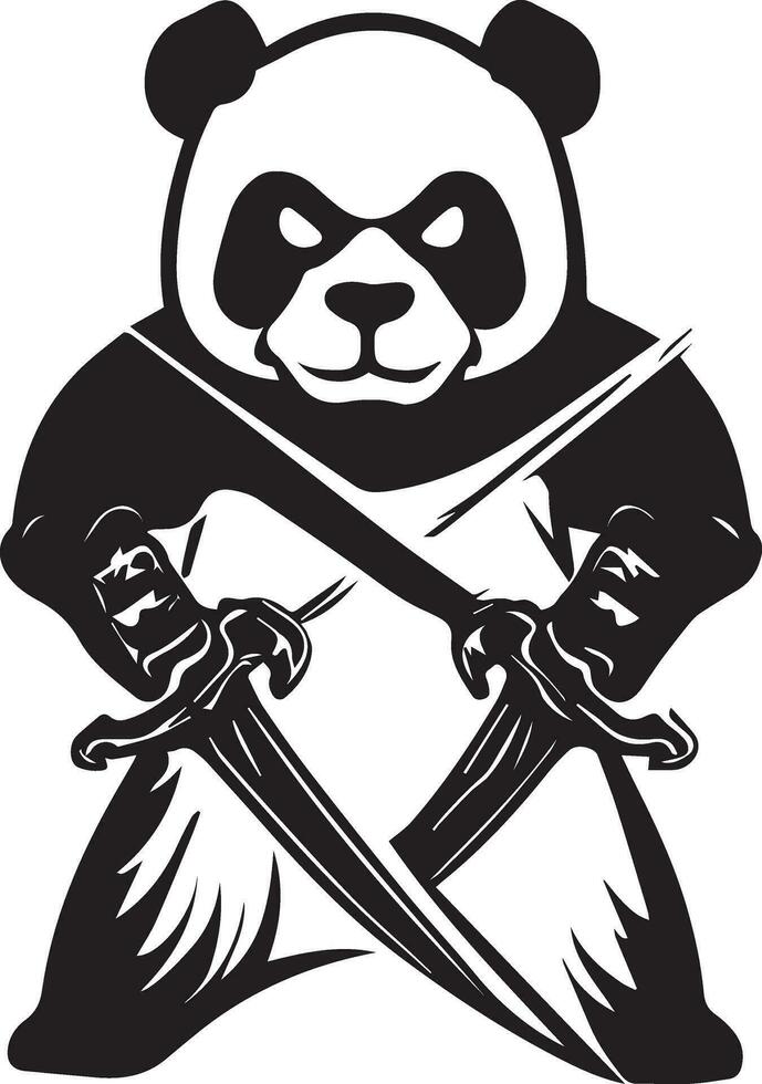 kung fu panda vettore tatuaggio design illustrazione