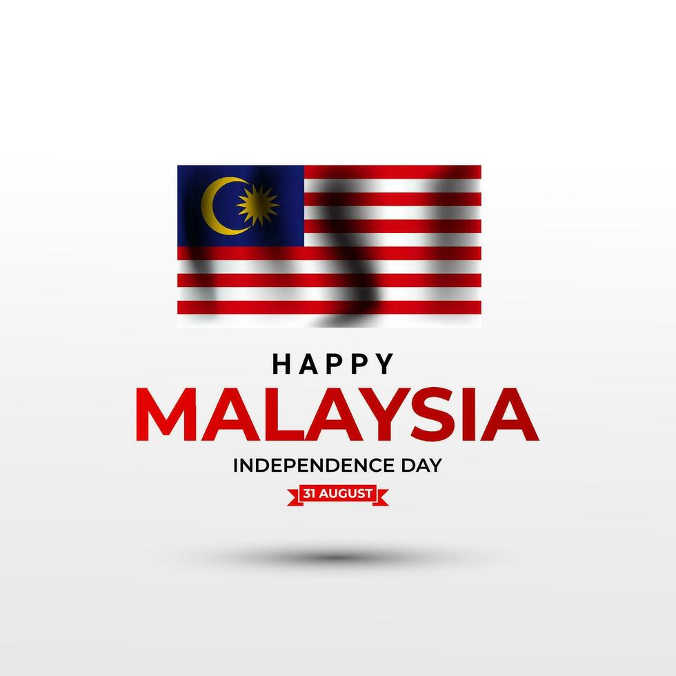 Malaysia indipendenza giorno saluto design vettore