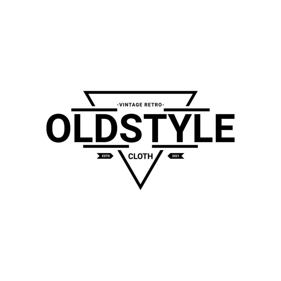 classico retrò Vintage ▾ etichetta distintivo logo design adatto per Abiti, tessuti, magliette, giacche, felpe con cappuccio e Di Più vettore