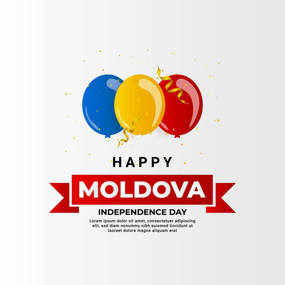 moldova indipendenza giorno saluto design vettore