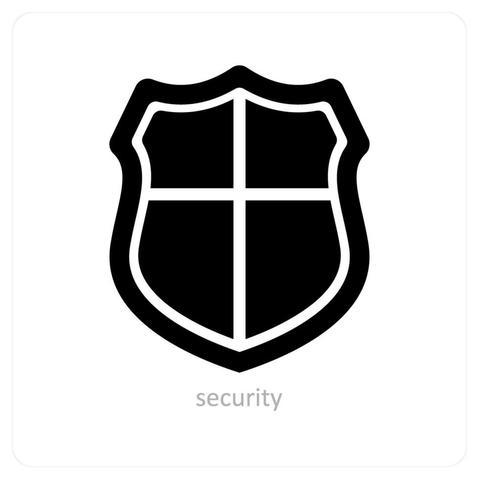 sicurezza e sicurezza icona concetto vettore