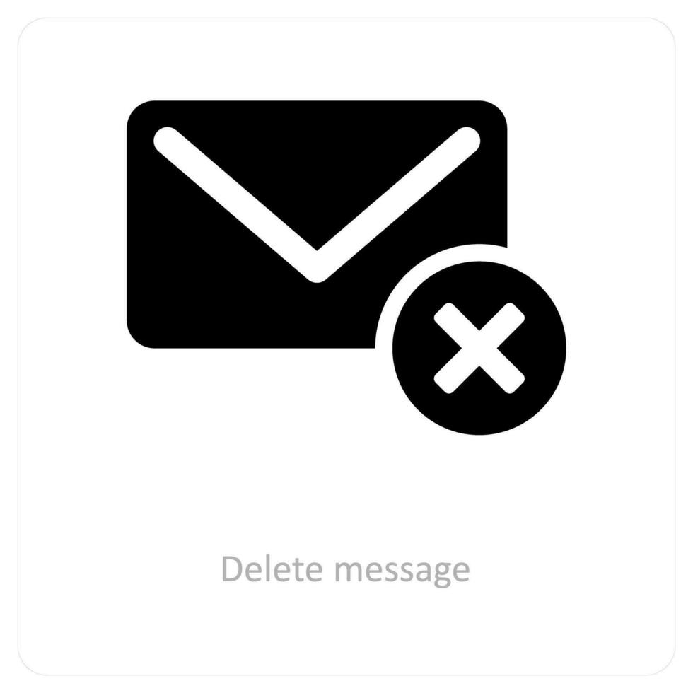 Elimina Messaggio e Messaggio icona concetto vettore