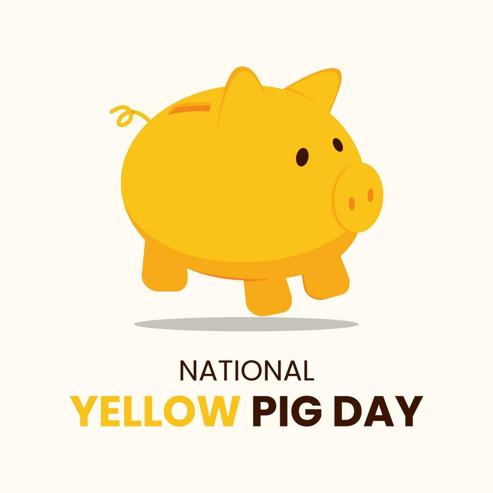 vettore grafico di nazionale giallo maiale giorno manifesto, luglio 17. importante giorno