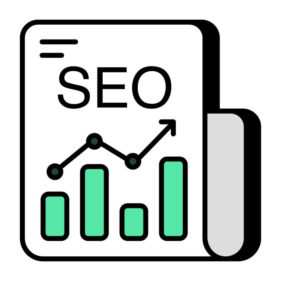 moderno design icona di SEO rapporto vettore