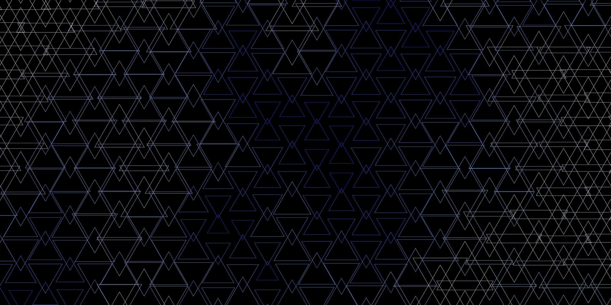 sfondo vettoriale blu scuro con disegno decorativo di triangoli in stile astratto con modello di triangoli per landing page