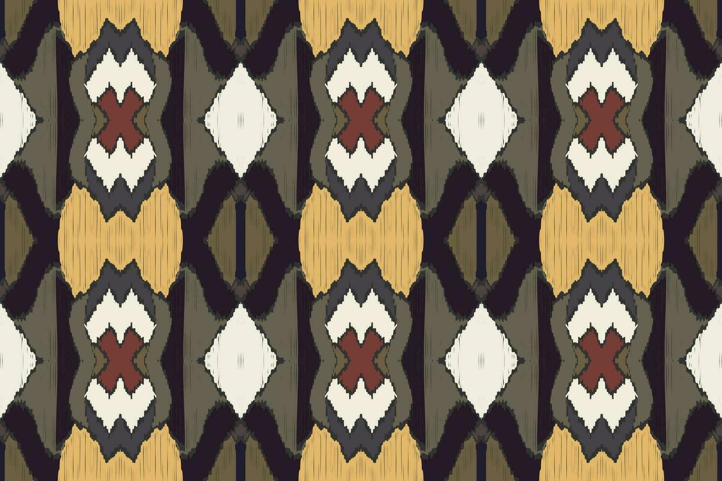 motivo ikat senza soluzione di continuità modello ricamo sfondo. ikat damasco geometrico etnico orientale modello tradizionale. ikat azteco stile astratto design per Stampa trama, tessuto, sari, sari, tappeto. vettore