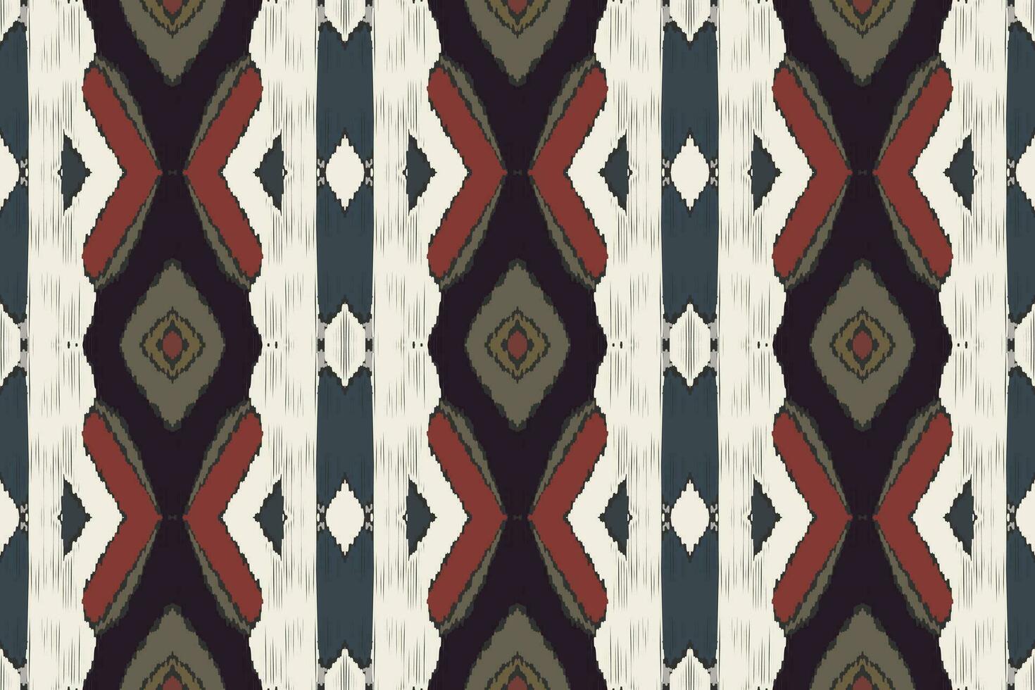 motivo ikat senza soluzione di continuità modello ricamo sfondo. ikat Stampa geometrico etnico orientale modello tradizionale. ikat azteco stile astratto design per Stampa trama, tessuto, sari, sari, tappeto. vettore