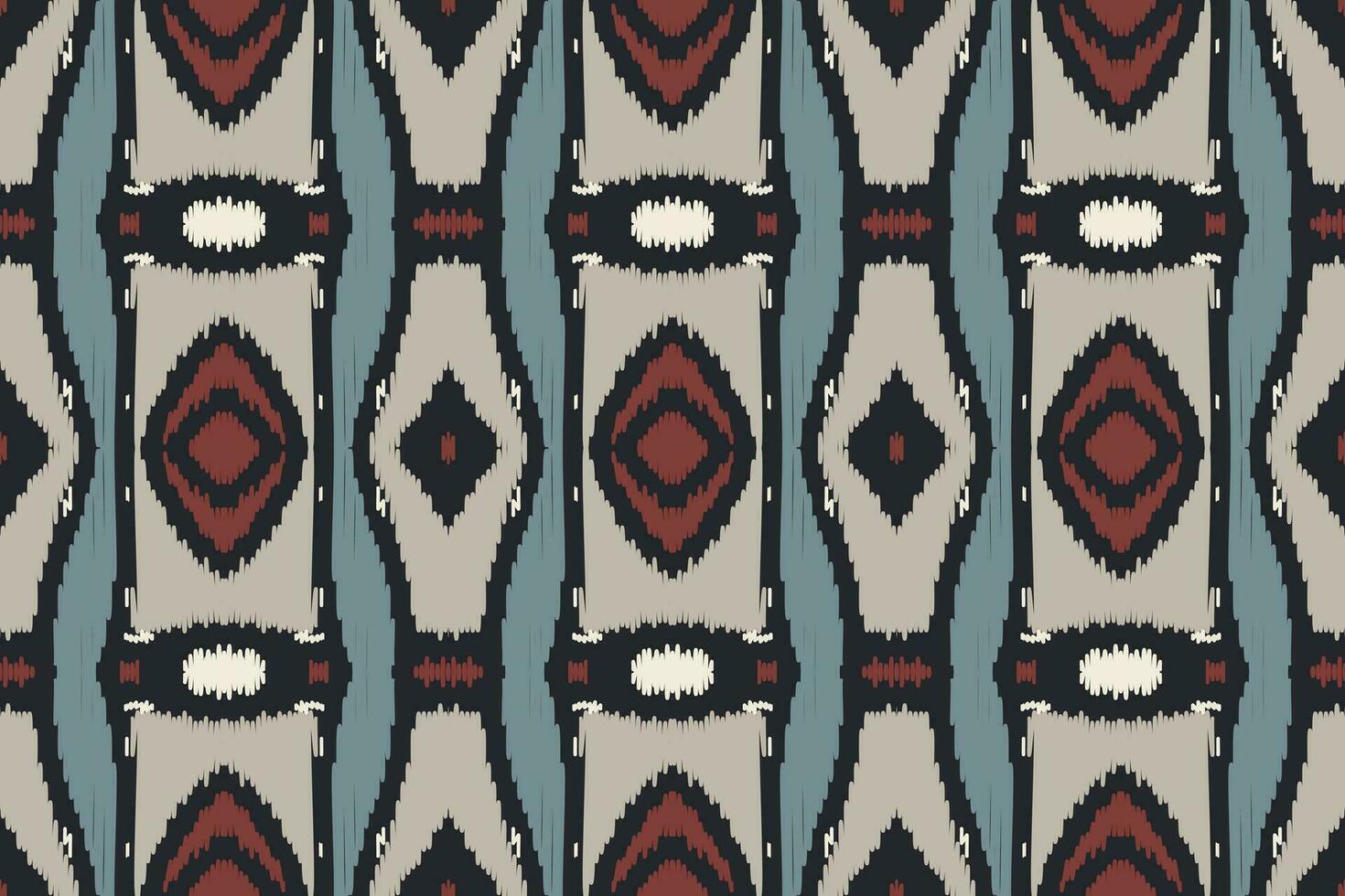 ikat senza soluzione di continuità modello ricamo sfondo. ikat tessuto geometrico etnico orientale modello tradizionale. ikat azteco stile astratto design per Stampa trama, tessuto, sari, sari, tappeto. vettore