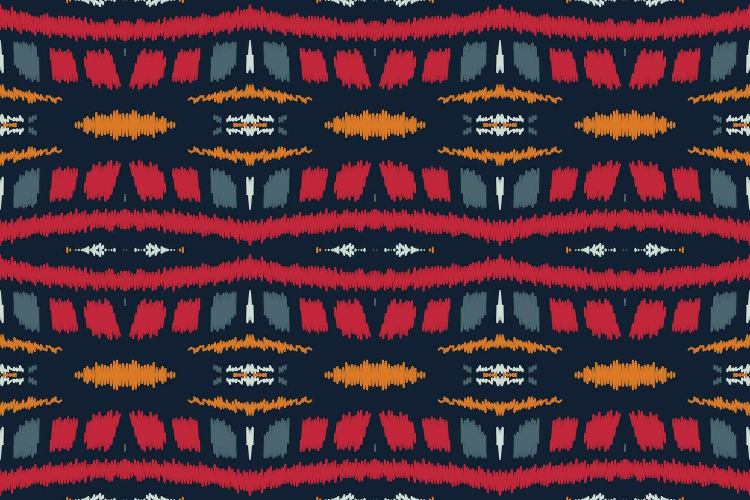 motivo ikat senza soluzione di continuità modello ricamo sfondo. ikat Stampa geometrico etnico orientale modello tradizionale. ikat azteco stile astratto design per Stampa trama, tessuto, sari, sari, tappeto. vettore
