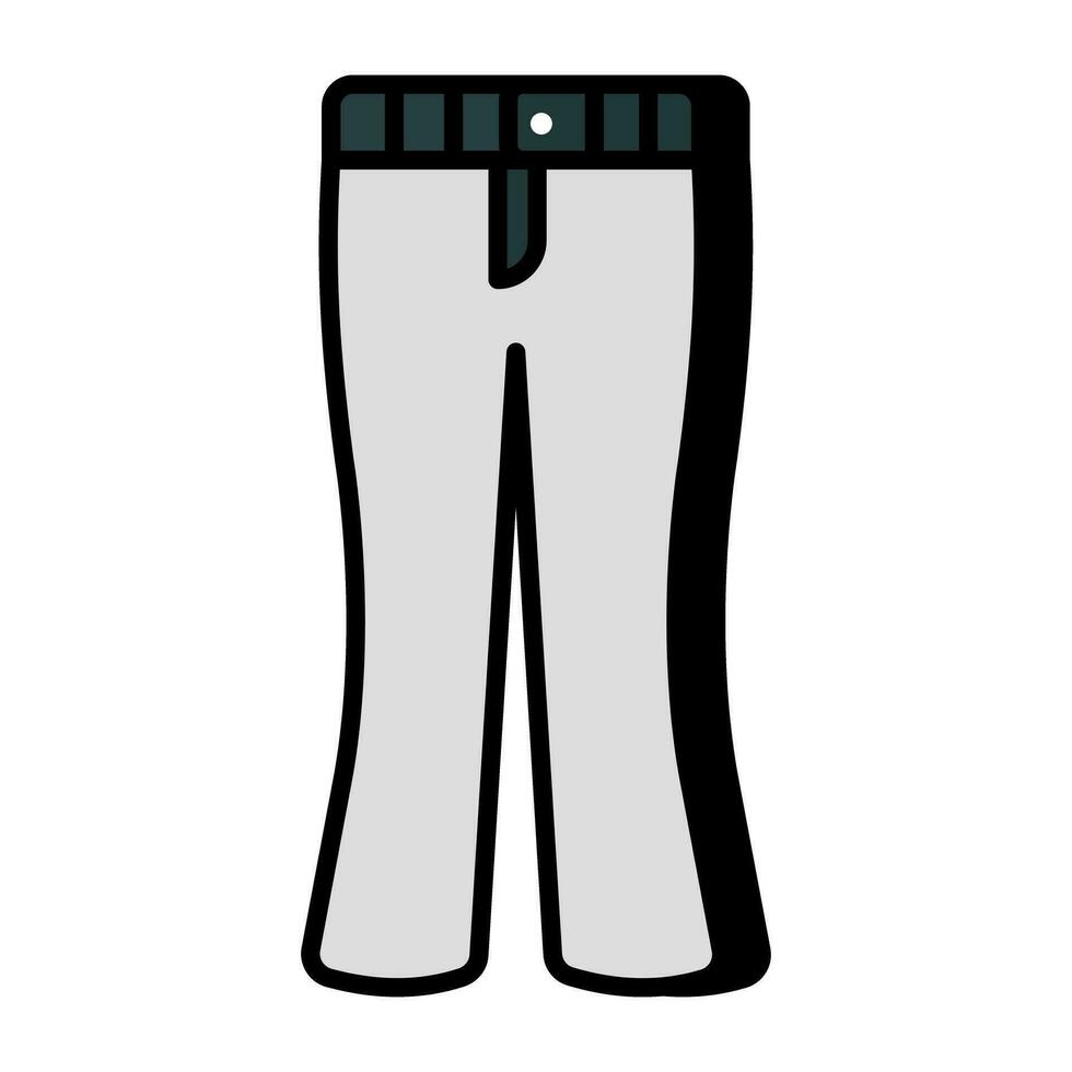 modificabile design icona di pantaloni vettore