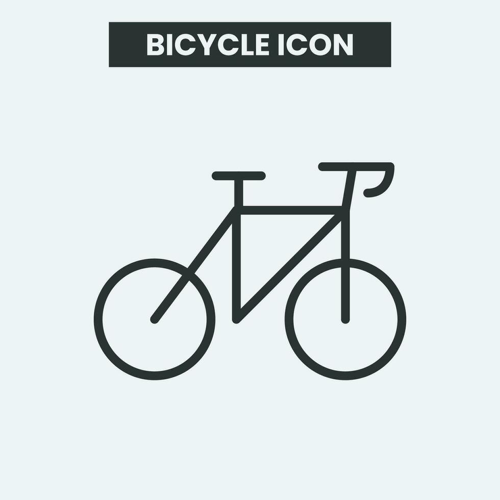 bicicletta cartello icona su bianca sfondo. schema bicicletta icona. minimo e premio bicicletta icona. eps 10 vettore. vettore