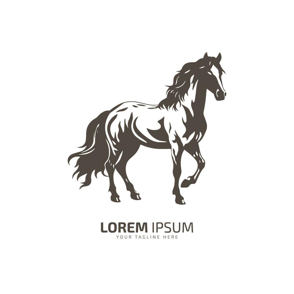 cavallo logo icona vettore illustrazione design illustrazione modello silhouette isolato simbolo