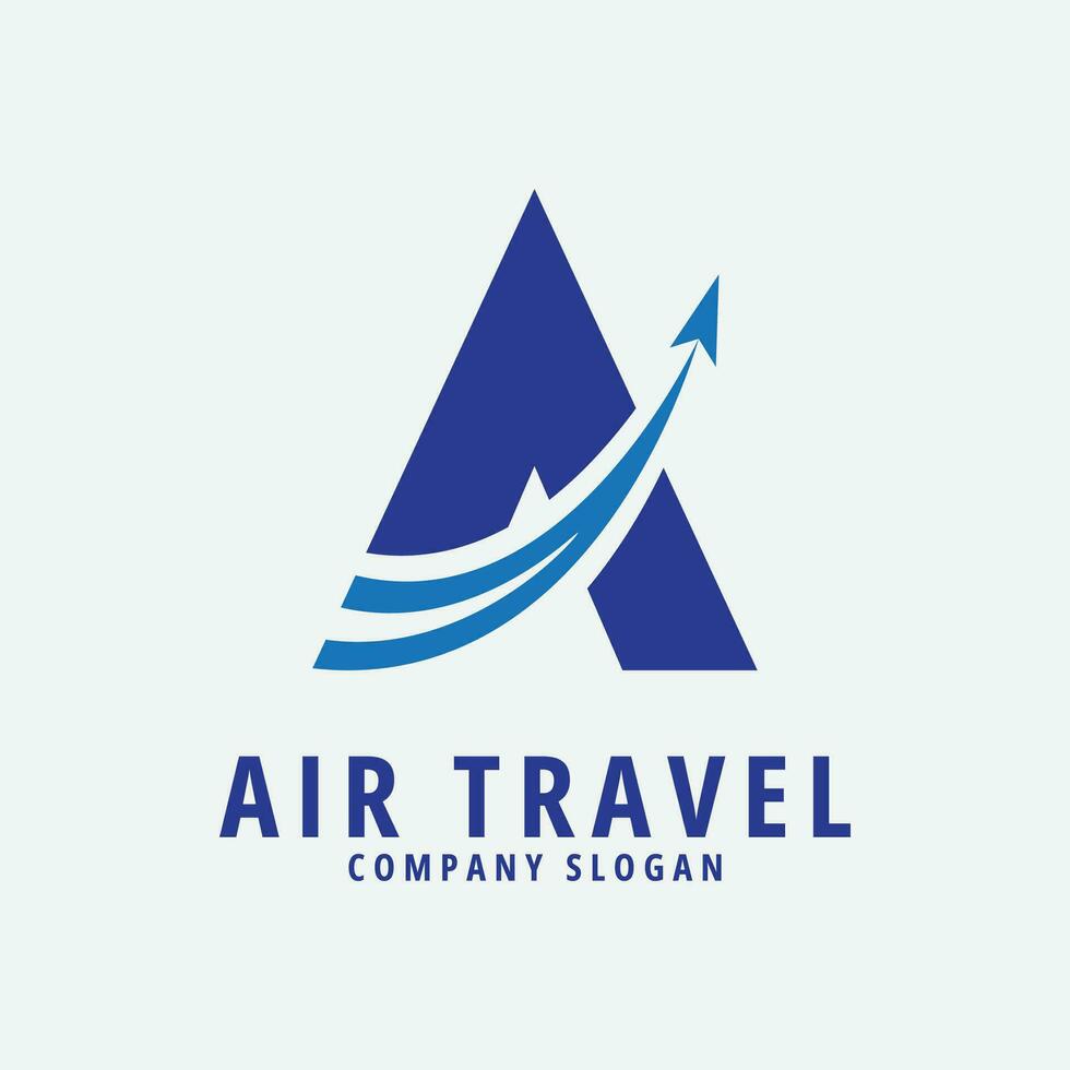 aria viaggio linea arte design logo illustrazione icona vettore