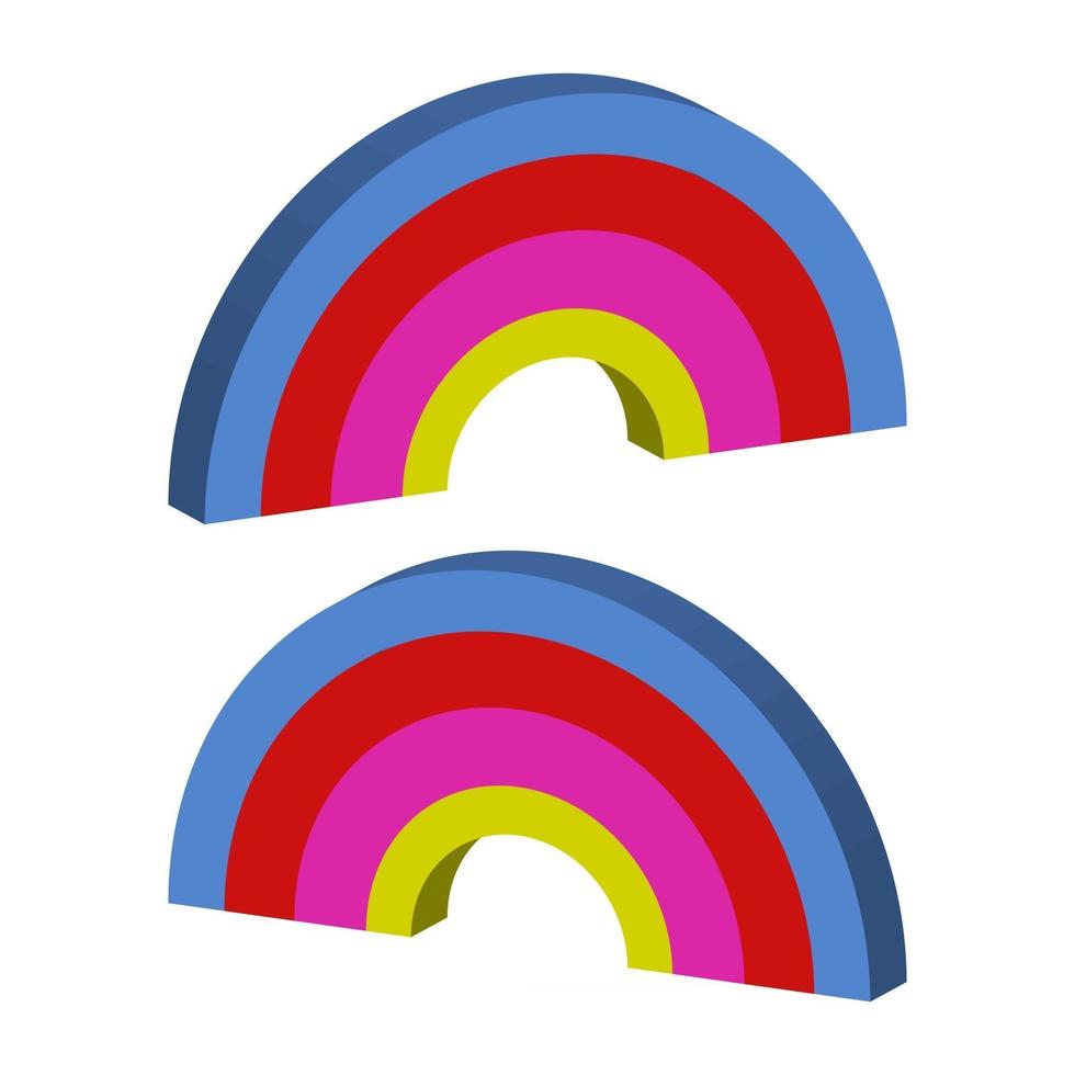 arcobaleno illustrato in vettoriale