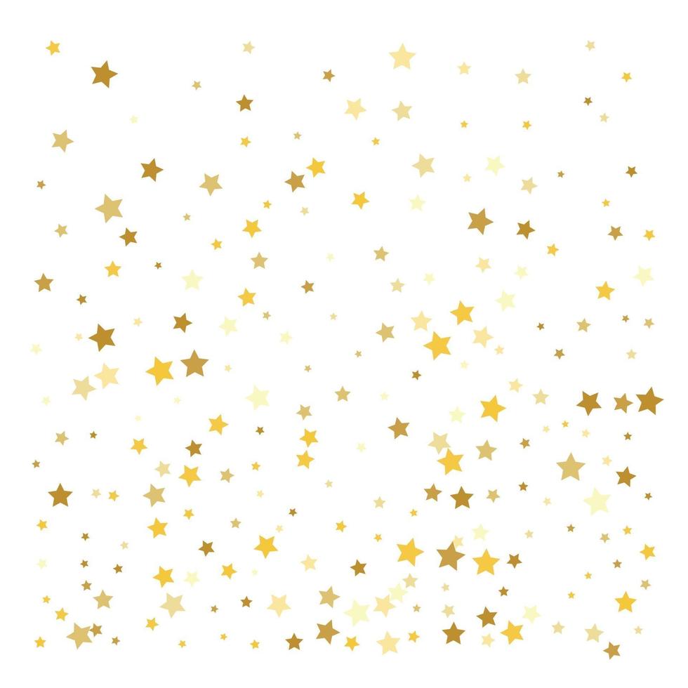 celebrazione di coriandoli di stelle d'oro vettore