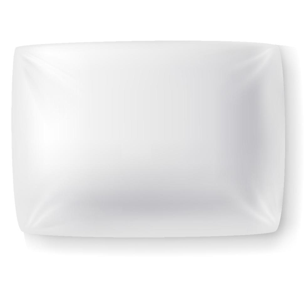 illustrazione vettoriale cuscino rettangolare bianco vuoto cuscino cushion