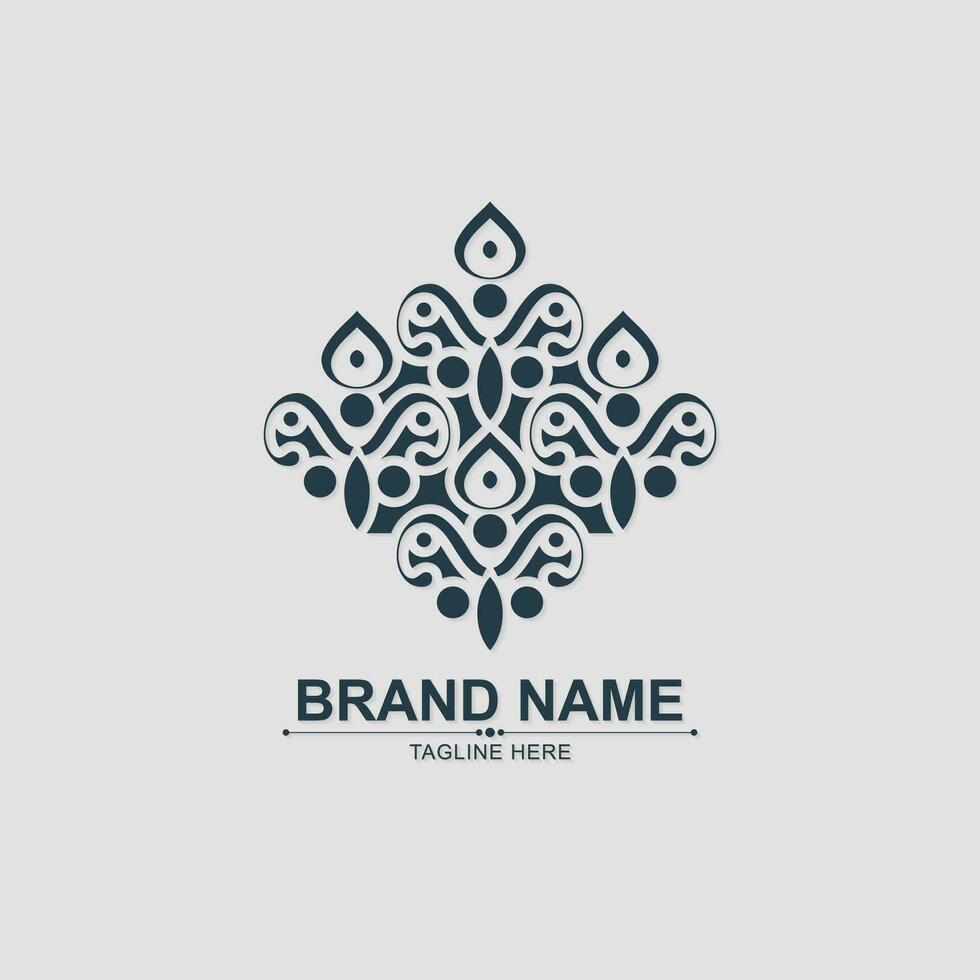 ornamento arte logo design modello vettore