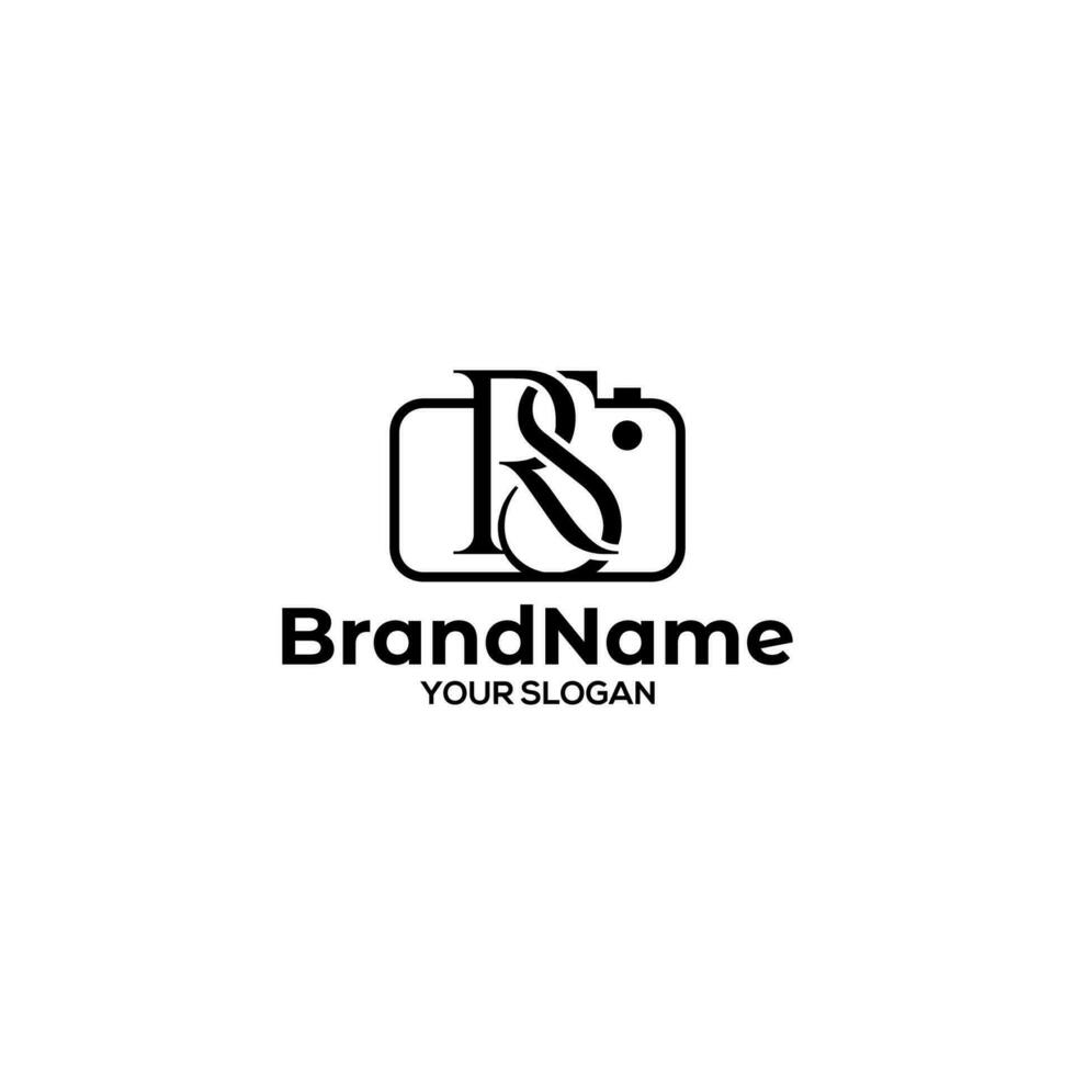 rs fotografia logo design vettore