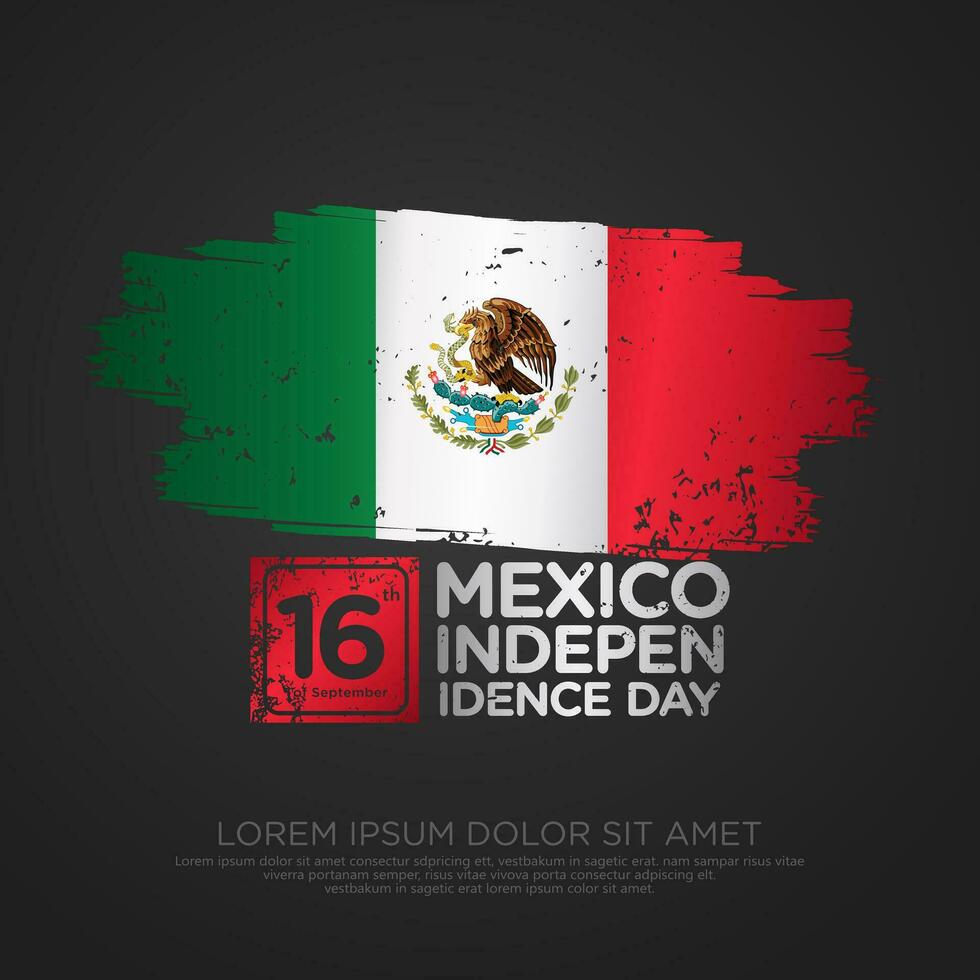 Messico indipendenza giorno saluto carta modello. vettore