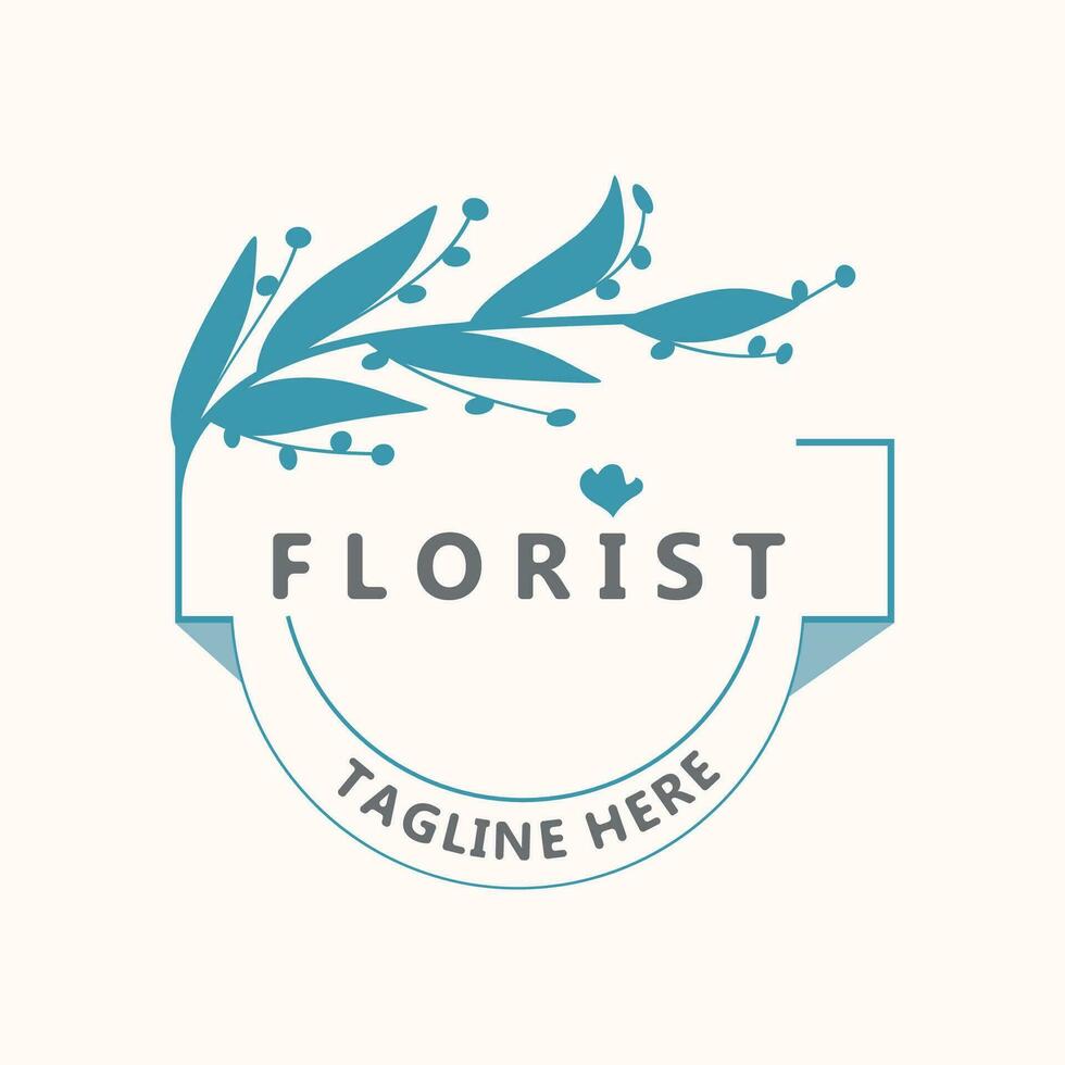 fioraio logo bellissimo floreale foglia e fiore vettore arte, icona grafico decorazione attività commerciale nozze modello