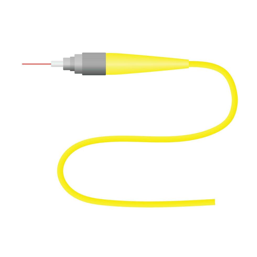 fibra ottico cavo con sc, lc, fc e st connettore. vettore illustrazione eps10.