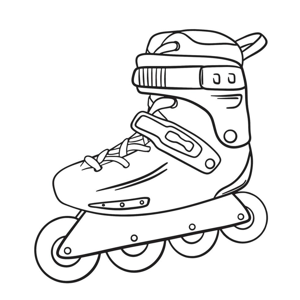 illustrazione di rullo pattinare vettore