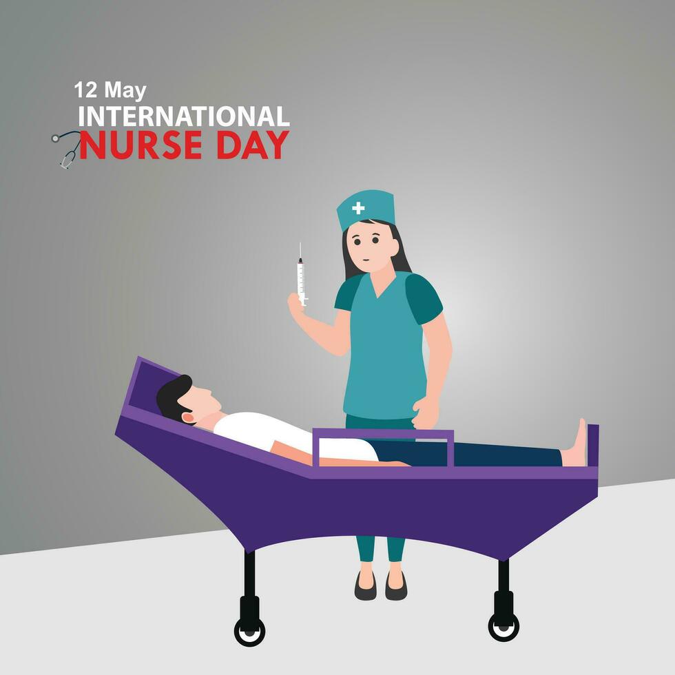 internazionale infermiera giorno, moderno vettore illustrazione.