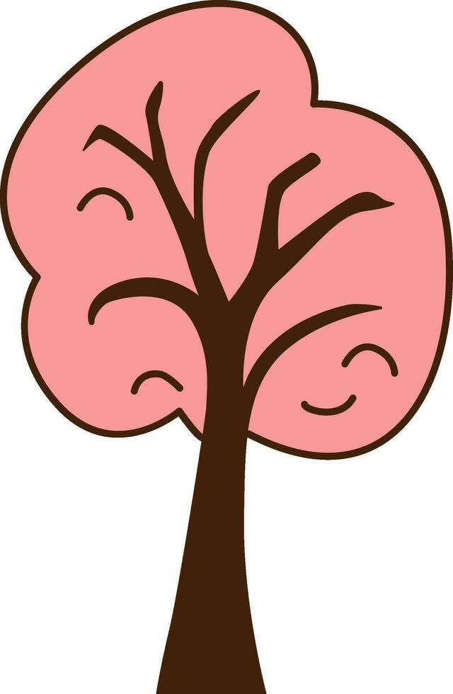 vettore primavera albero, giapponese sakura icona. vettore rosa albero con rosa corona icona.