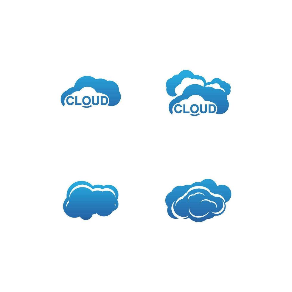 nube icona logo vettore modello