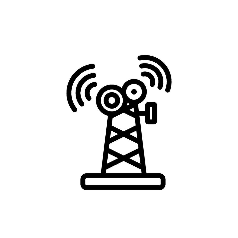Radio antenna cartello simbolo vettore icona