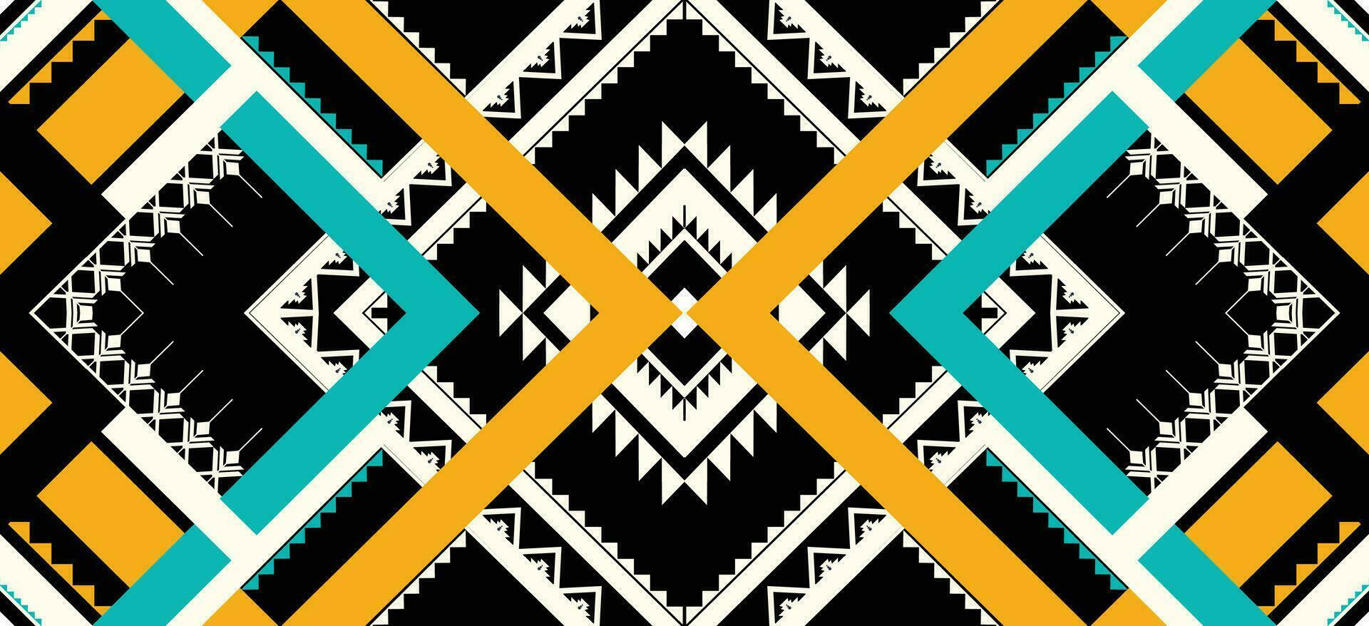 geometrico etnico modello. navajo, occidentale, americano, africano, azteco motivo,flora a strisce . design per moda, carta da parati, vestiario, avvolgimento, batik, tessuto, piastrelle, casa detrattore e stampe. vettore illustrazione