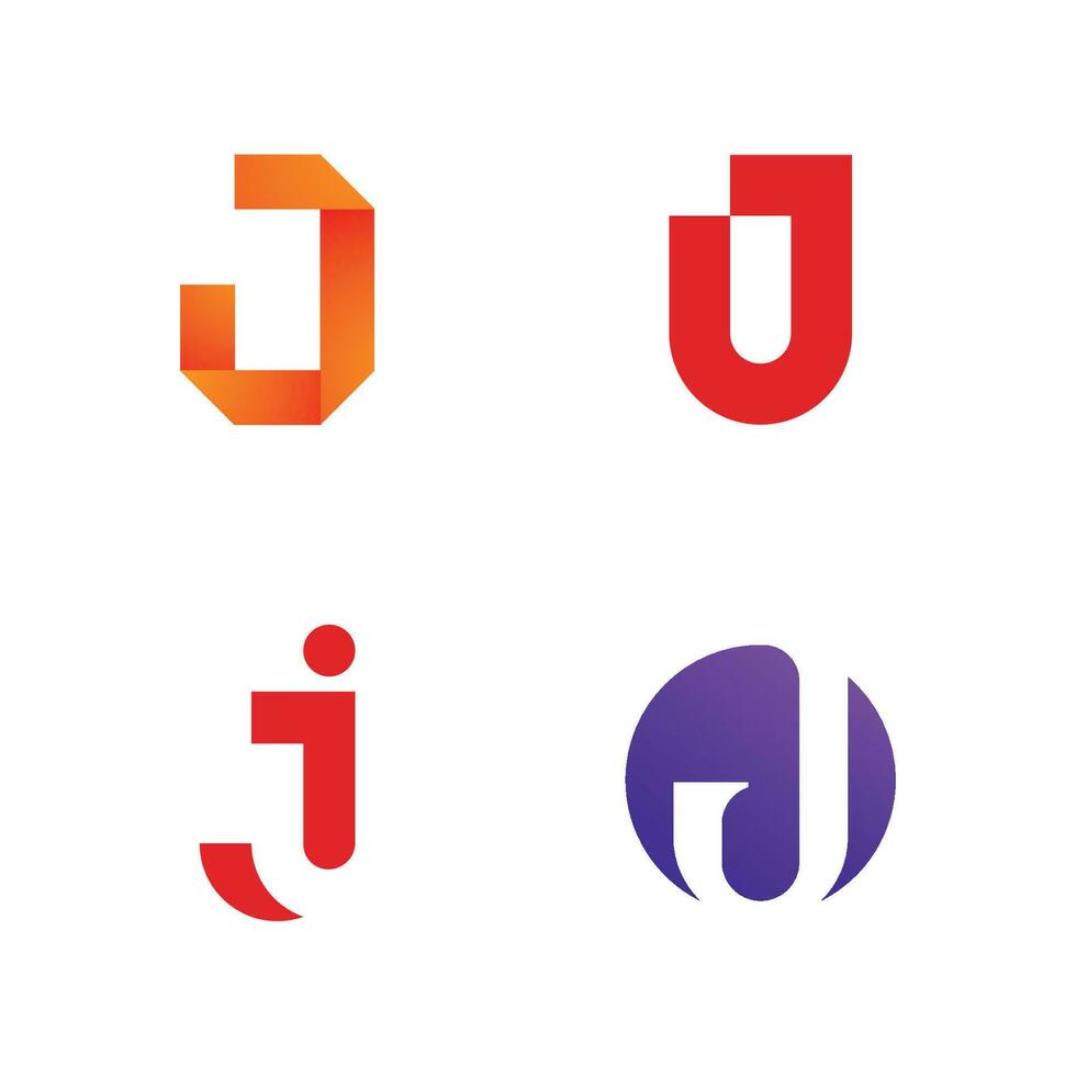 modello di progettazione dell'icona del logo della lettera j vettore