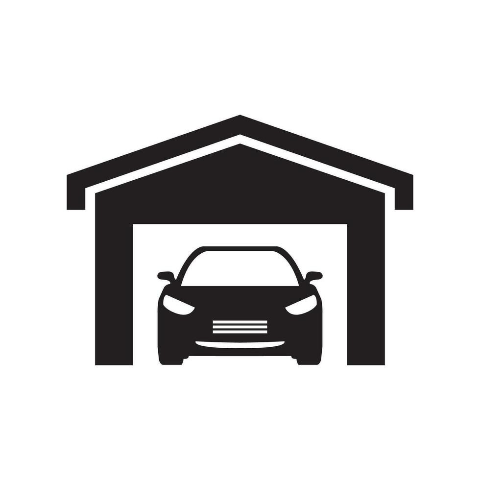 auto box auto cartello semplice icona su sfondo vettore