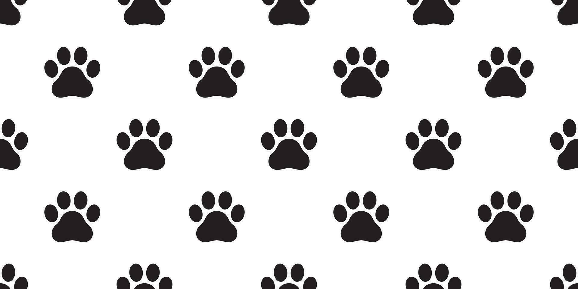 cane zampa senza soluzione di continuità vettore orma modello gattino cucciolo piastrella sfondo ripetere sfondo isolato illustrazione