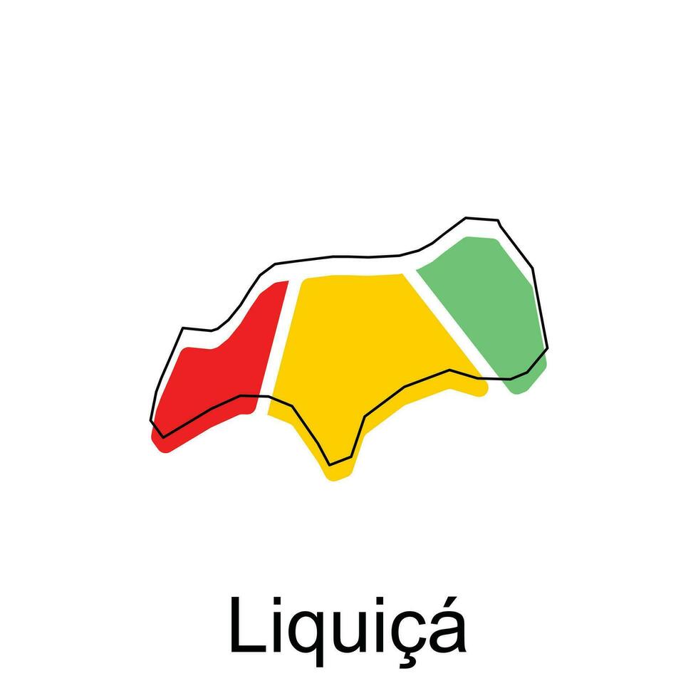 carta geografica di liquica vettore design modello, nazionale frontiere e importante città illustrazione