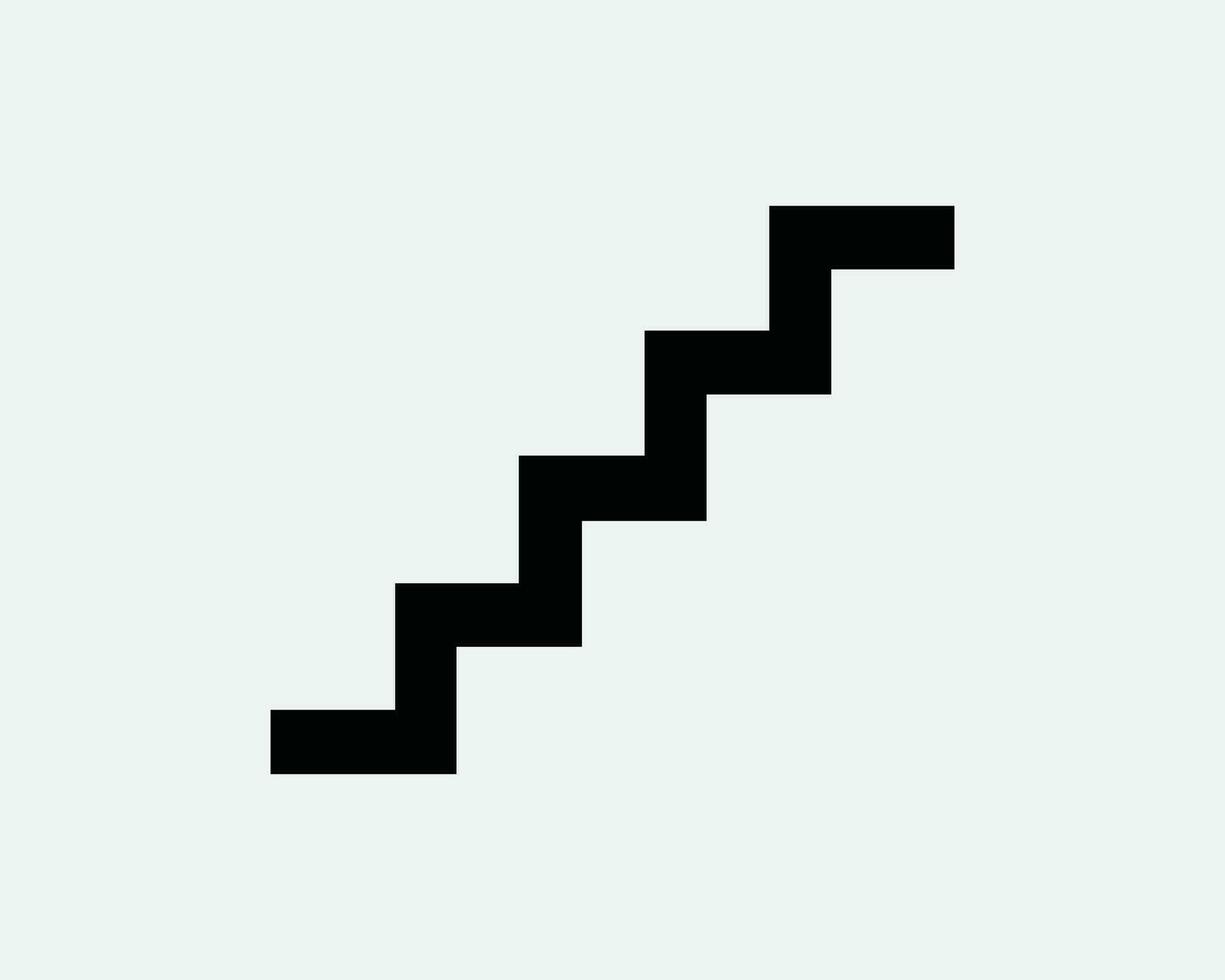 le scale icona cartello simbolo. scala passo scala scala tromba delle scale scalata su giù accend declino passerella sentiero opera d'arte grafico illustrazione clipart vettore