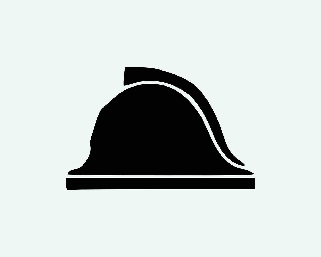 pompiere cappello casco vigile del fuoco fuoco combattente testa Ingranaggio nero bianca silhouette cartello simbolo icona clipart grafico opera d'arte pittogramma illustrazione vettore