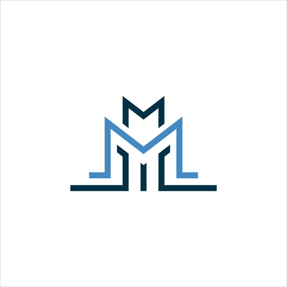 m lettera logo design vettore modello