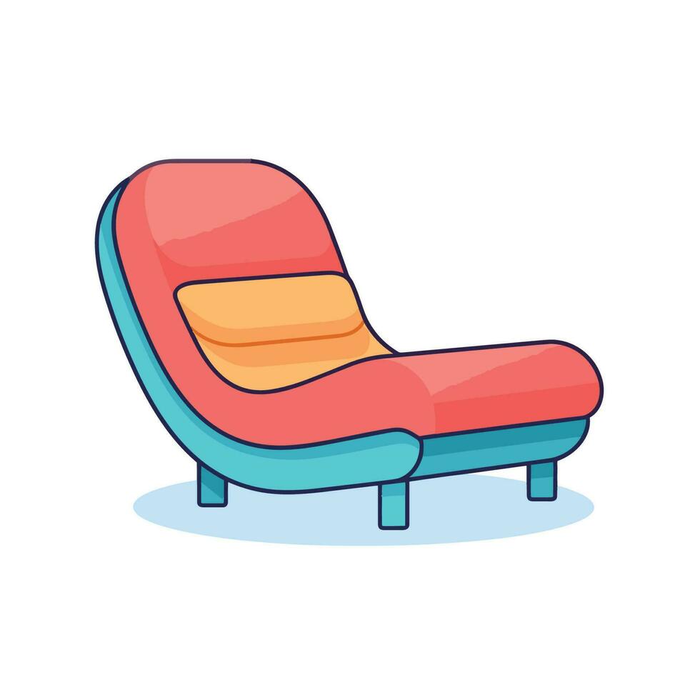 vettore di un' semplice sedia posto su un' pulito bianca sfondo
