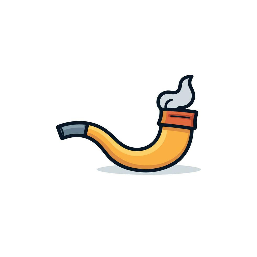 vettore di un' fumo tubo con vorticoso Fumo nel un' minimalista stile