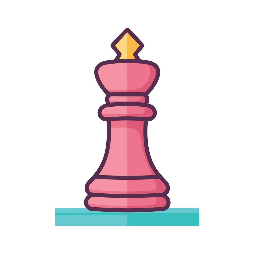 vettore di un' rosa scacchi pezzo su un' piatto tavolo superficie