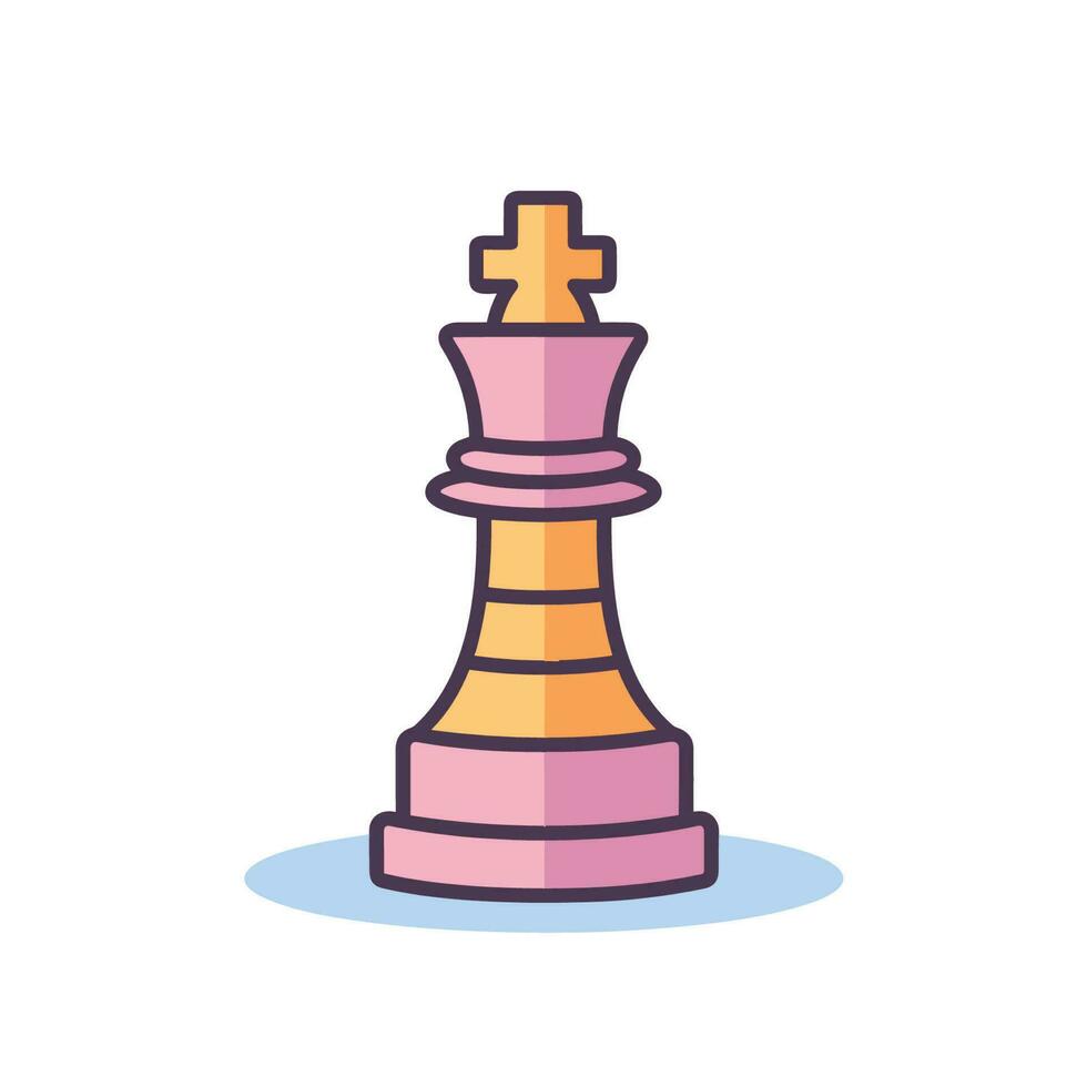 vettore di un' rosa e giallo scacchi pezzo su un' bianca sfondo
