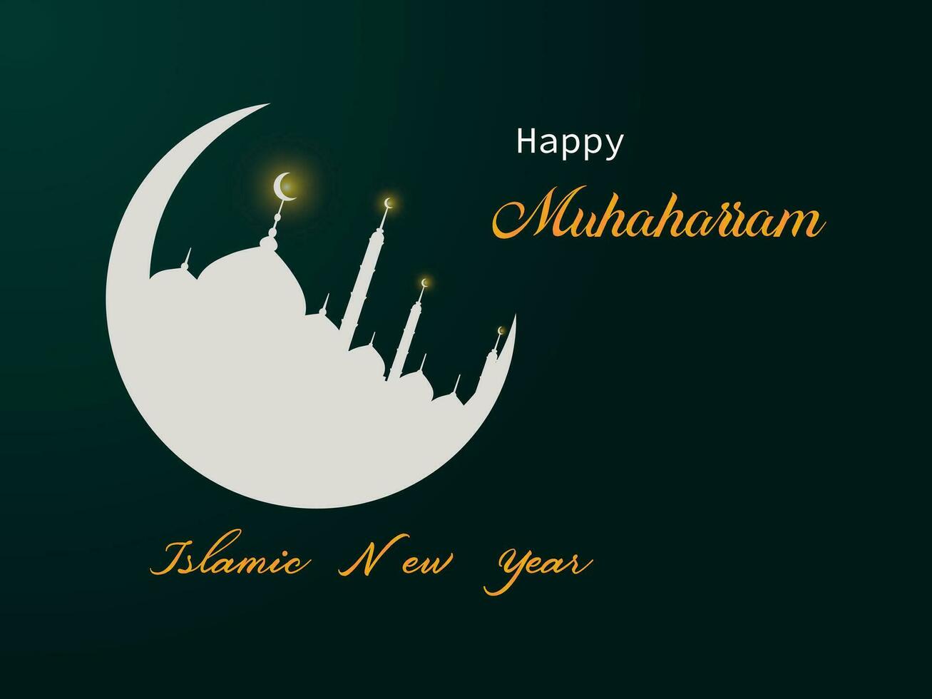 Muharram giorno saluti celebrazione festa. illustrazione.poster bandiera sfondo modello design per Muharram islamico nuovo anno celebrazione vettore