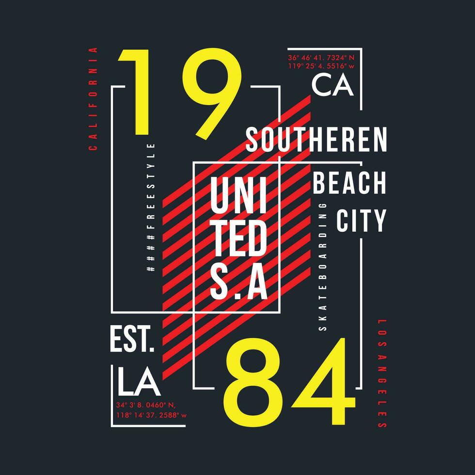 meridionale spiaggia California grafico disegno, tipografia vettore, illustrazione, per Stampa t camicia, freddo moderno stile vettore