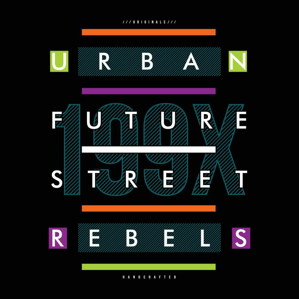 urbano futuro lettering astratto, tipografia design vettore, grafico illustrazione, per t camicia vettore