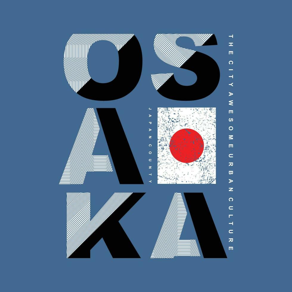 osaka Giappone grafico, tipografia vettore, t camicia design illustrazione, bene per pronto Stampa, e altro uso vettore