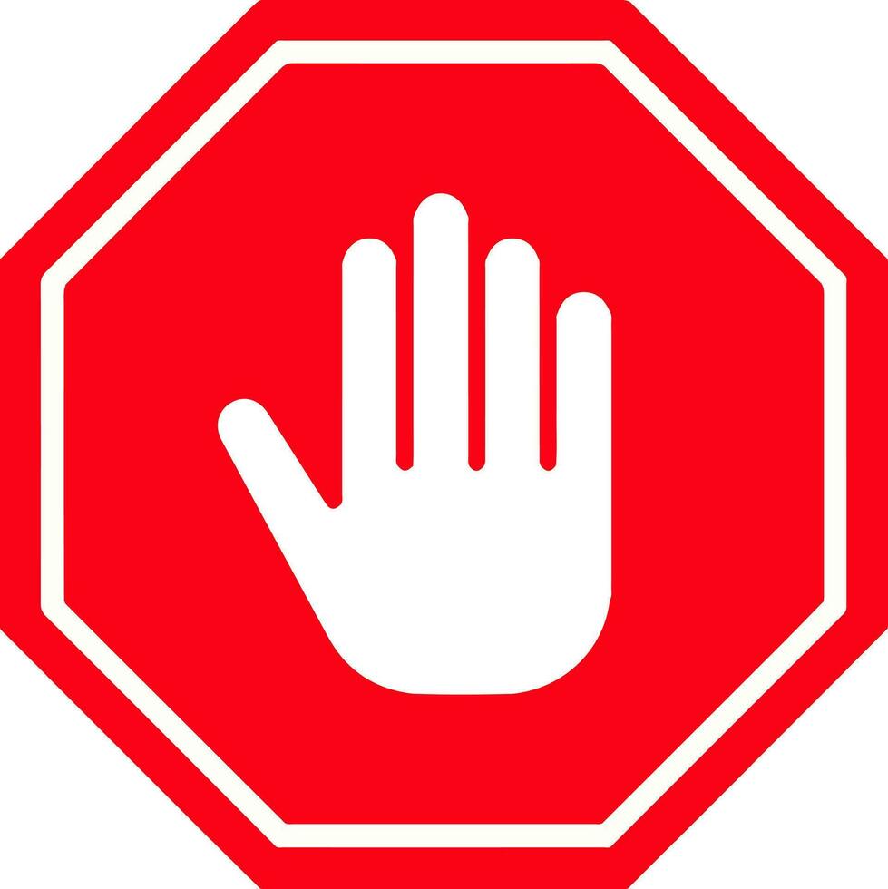 fermare cartello vettore illustrazione